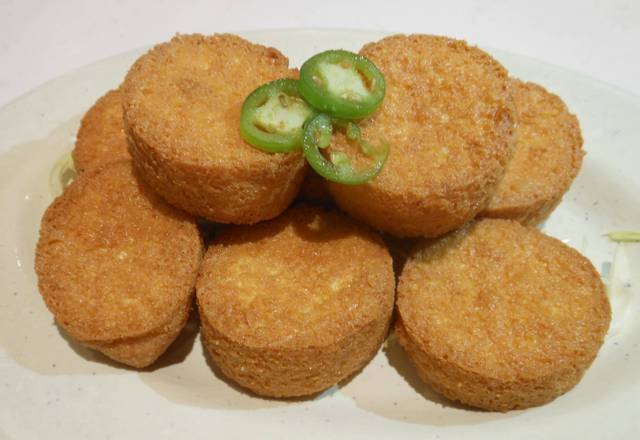 Deep-fried Egg Tofu with Spicy Rock Salt 椒鹽玉子豆腐